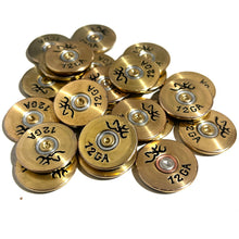 Load image into Gallery viewer, Browning 12 Gauge Hand Painted Shotgun Shell Slices 12GA Gold Qty 5 | FREE SHIPPING