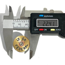 Load image into Gallery viewer, Federal 12 Gauge Shotgun Shell Hand Painted Slices 12GA Gold Qty 5 | FREE SHIPPING