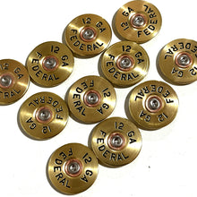 Load image into Gallery viewer, Federal 12 Gauge Shotgun Shell Hand Painted Slices 12GA Gold Qty 5 | FREE SHIPPING