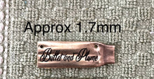 Load image into Gallery viewer, Flattened 223 Brass Bullets w/ Bullet and Plume Engraved Casings Qty 12