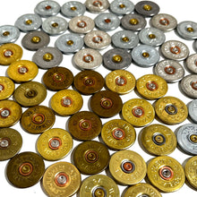 Load image into Gallery viewer, Shotgun Shell Slices 12 Gauge Silver and Gold 50 Pcs | FREE SHIPPING