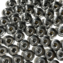 Load image into Gallery viewer, Steel Headstamps 12 Gauge Bottoms Silver Remington Shotgun Shells Headstamps Hand Polished Empty Ammo Spent Cartridge Shotshells DIY Ammo Bullet Jewelry 50 Pcs - FREE SHIPPING