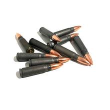 Load image into Gallery viewer, 7.62x39 AK-47 Dummy Rounds Real Once Fired Steel Casings With New Bullet