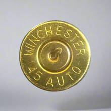 Load image into Gallery viewer, 45 ACP Winchester Branded Thin Cut Brass Bullet Slices Gold Primer