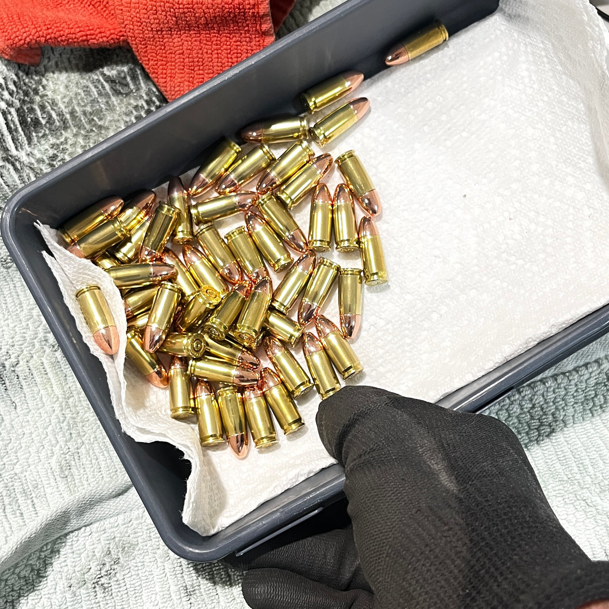 9mm Dummy Rounds — Fake Bullets | Authentic Polished Brass | Real Projectile | Qty 5
