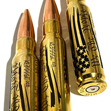 Load image into Gallery viewer, We The People Are Pissed Flag 308 WIN Engraved Brass With New Bullet | Qty 5 Pcs