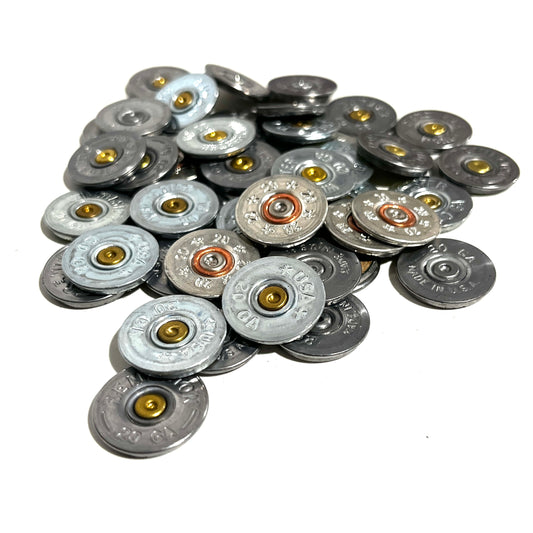 20 Gauge Silver Shotgun Shell Slices 30 Pcs Mixed