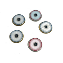 Load image into Gallery viewer, Engraved Horseshoe Shotgun Shell Slices 12 Gauge Mixed Color | Qty 10 | SHIPPING INCLUDED