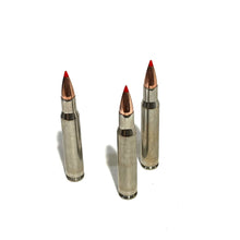Load image into Gallery viewer, 30-06 SPRG Nickel Dummy Rifle Rounds Real Once Fired Brass With New Super Shock Red Tip Bullet