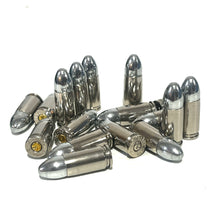 Load image into Gallery viewer, Dummy Rounds Fake Bullets 9MM Nickel Casings With New Real Silver Bullet
