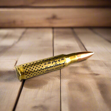 Load image into Gallery viewer, Pledge Of Allegiance Flag 308 WIN Engraved Brass With Bullet 5 Pcs