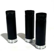 Load image into Gallery viewer, Empty Shotgun Shells Black Blank 12 Gauge No Markings On Hulls For Wedding Boutonnieres And Decor