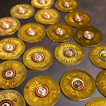 Load image into Gallery viewer, Thin Sliced Winchester 12 Gauge Gold Shotgun Shell Slices Qty 15 | FREE SHIPPING
