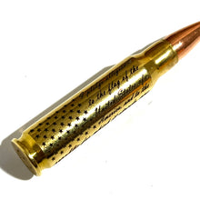 Load image into Gallery viewer, Pledge Of Allegiance Flag 308 WIN Engraved Brass With Bullet 5 Pcs
