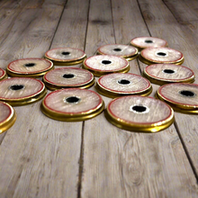 Load image into Gallery viewer, Thin Sliced Winchester 12 Gauge Gold Shotgun Shell Slices Qty 15 | FREE SHIPPING