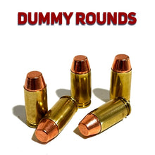 Load image into Gallery viewer, Dummy Rounds 9MM Luger Brass Casings New Flat Nose Bullet