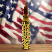 Load image into Gallery viewer, Pledge Of Allegiance Flag 308 WIN Engraved Brass With Bullet 5 Pcs