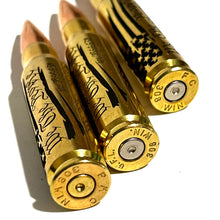 Load image into Gallery viewer, We The People Are Pissed Flag 308 WIN Engraved Brass With New Bullet | Qty 5 Pcs