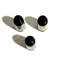 Load image into Gallery viewer, Fake Nickel 9MM Luger Real Once Fired Brass Casings With New Black Bullet