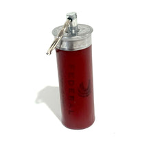 Load image into Gallery viewer, Federal Shotgun Shell Keychain 12 Gauge Dark Red