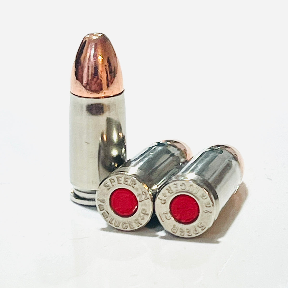 9mm Snap Caps — Fake Bullets | Protective Primer | Polished Nickel | Real Projectile | Qty 5
