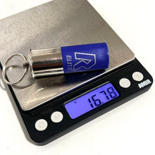 Load image into Gallery viewer, RIO Blue Shotgun Shell Keychain 12 Gauge High Brass