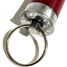 Load image into Gallery viewer, Shotgun Shell Keychain 12 Gauge Dark Red Federal Hull