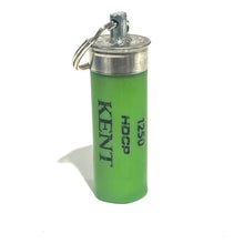 Load image into Gallery viewer, Kent Shotgun Shell Key-Chain 12 Gauge Lime Green
