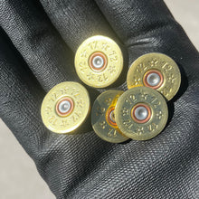 Load image into Gallery viewer, Tri-Color Stars Gold 12 Gauge Shotgun Shell Slices Qty 15 | FREE SHIPPING