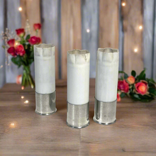 Load image into Gallery viewer, White Blank Super High Brass Empty Shotgun Shells 12 Gauge No Markings On Hulls DIY Boutonnieres Wedding Crafts