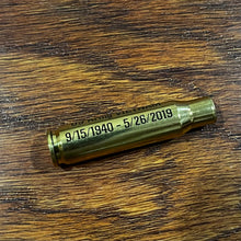 Load image into Gallery viewer, Custom Engraved Brass 308 - Richard Nichols Spc 5