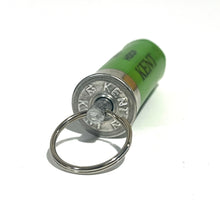 Load image into Gallery viewer, Browning Shotgun Shell Key-Chain 12 Gauge Lime Green