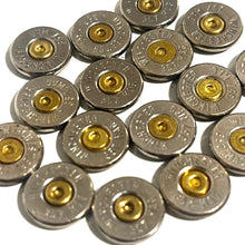 Load image into Gallery viewer, 357 Magnum WINCHESTER Brand Thin Cut Nickel Bullet Slices Gold Primer Qty 15 | FREE SHIPPING