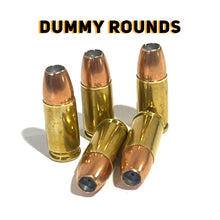 Load image into Gallery viewer, Dummy Brass 9MM Luger Polished Casings With New Jacketed Hollow Point Bullet
