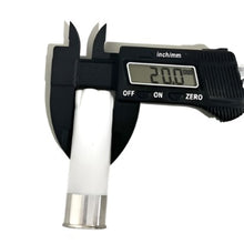 Load image into Gallery viewer, White Blank Empty Shotgun Shells Silver Bottom 12 Gauge No Markings On Hulls Used Casings DIY Wedding Boutonnieres | 8 Pcs | FREE SHIPPING