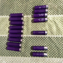 Load image into Gallery viewer, Purple Shotgun Shells Empty 12 Gauge No Markings On Hulls Used Casings 16 Blank Pcs