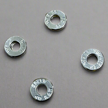 Load image into Gallery viewer, Nickel 40 Smith & Wesson Thin Bullet Slices Polished Deprimed Qty 15 | FREE SHIPPING