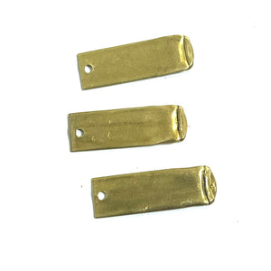 Flattened 22 Caliber Brass Blanks With Hole For Metal Stamping Real Fired Bullet Casings Qty 5 | FREE SHIPPING