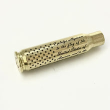 Load image into Gallery viewer, Pledge Of Allegiance Flag 308 WIN Engraved Brass 5 Pcs