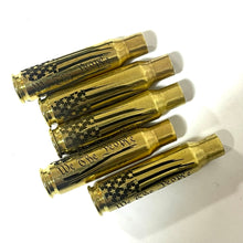 Load image into Gallery viewer, Custom Engraved Brass Rifle Casings
