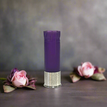 Load image into Gallery viewer, Purple Blank Empty Shotgun Shells 12 Gauge High Brass Hulls DIY Boutonniere Wedding Crafts