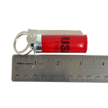 Load image into Gallery viewer, Red USA Shotgun Shell Keychain