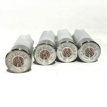 Load image into Gallery viewer, White Blank Empty Shotgun Shells Silver Bottom 12 Gauge No Markings On Hulls Used Casings DIY Wedding Boutonnieres | 8 Pcs | FREE SHIPPING