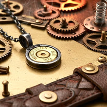 Load image into Gallery viewer, DIY Steampunk Brass Bullet Necklace WIN 308 Supplies