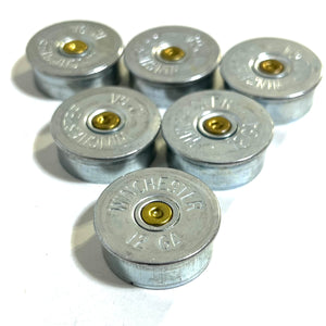 Winchester Steel Head Stamps 12 Gauge Shotgun Shell Steel Bottoms Ends Empty Ammo Spent Cartridge Shotshells DIY Bullet Jewelry 50 Pcs