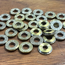 Load image into Gallery viewer, Deprimed 45 ACP Polished Nickel Bullet Slices Qty 15 | FREE SHIPPING