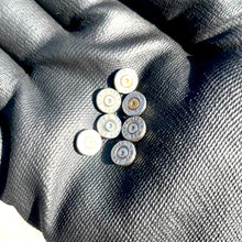 Load and play video in Gallery viewer, 223 5.65 Thin Cut Polished Nickel Bullet Slices
