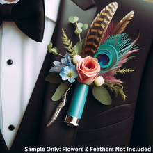 Load image into Gallery viewer, Light Blue / Teal Blank Shotgun Shells 12 Gauge No Markings On Hulls Shotshells Once Fired Used Casings DIY Boutonniere Wedding Crafts