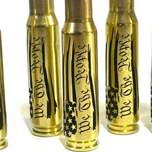 Load image into Gallery viewer, We The People Flag 308 WIN Engraved Brass With New Bullet Qty 5 Pcs