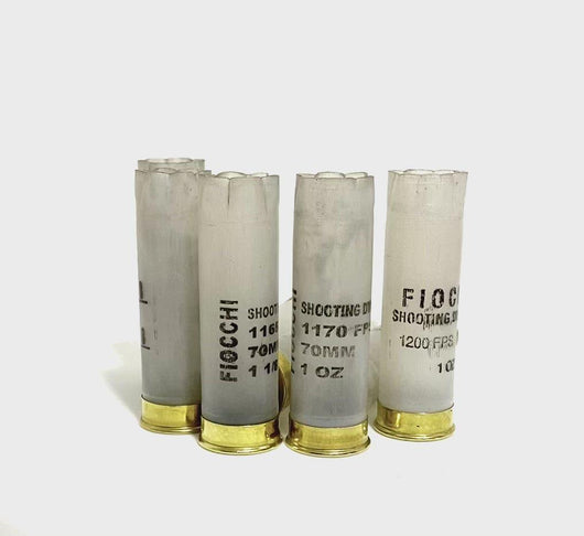Fiocchi 12 Gauge Clear Empty Shotgun Shells Semi Translucent 12GA Hulls 